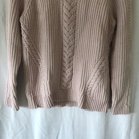 Lululemon Bring The Cozy Turtleneck Sweater Sz 8 Misty Pink Cable Knit NWOT - Picture 4 of 13